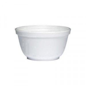 Foam Bowls, 10 Ounces, White, Round