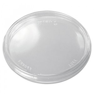 Non-Vented Cup Lids for 10, 12, 14 oz Foam Cups, Plastic, Clear