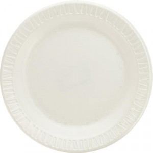 Foam Plastic Plates, 6 Inches, White, Round, 125/Pack