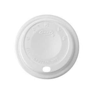 Cappuccino Dome Sipper Lids, Fits 8-10oz Cups, White