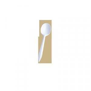 Style Setter Spoons, White, Polypropylene, Mediumweight, 5.6"