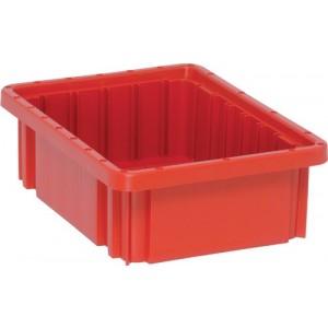Dividable Grid Container 10-7/8" x 8-1/4" x 3-1/2" Red