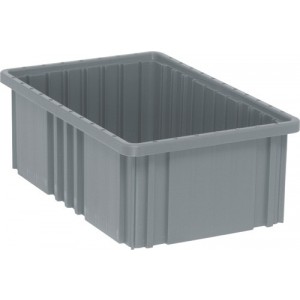 Dividable Grid Containers 16-1/2" x 10-7/8" x 6" Gray