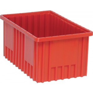 Dividable Grid Container 16-1/2" x 10-7/8" x 8" Red