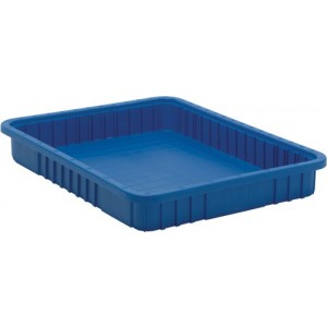 Dividable Grid Container 22-1/2" x 17-1/2" x 3" Blue