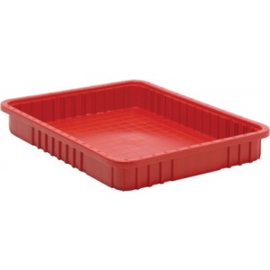 Dividable Grid Container 22-1/2" x 17-1/2" x 3" Red