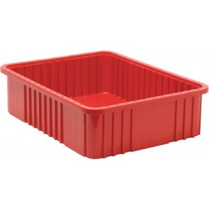Dividable Grid Container 22-1/2" x 17-1/2" x 6" Red