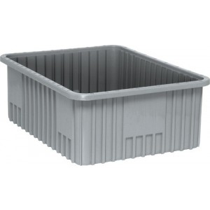 Dividable Grid Container 22-1/2" x 17-1/2" x 8" Gray