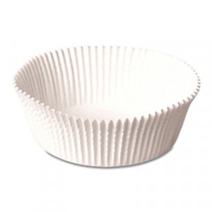 Paper Fluted Baking Cups, Dry-Waxed, 4-1/2, White, 20/Pack