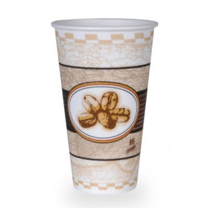 PerfecTouch Hot Cups, 16 oz., Beans Design, 50/Bag
