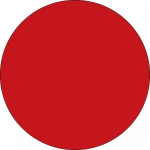 Label 3" Red Inventory Circle 500/RL	