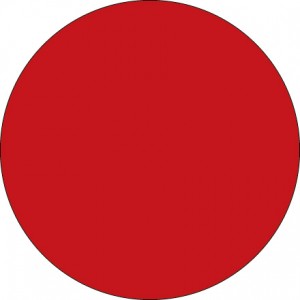 Label 3" Red Inventory Circle 500/RL	