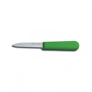 Cook's Parer Knife, 3 1/4 Inches, High-Carbon Steel with Green Handle, 1/Each