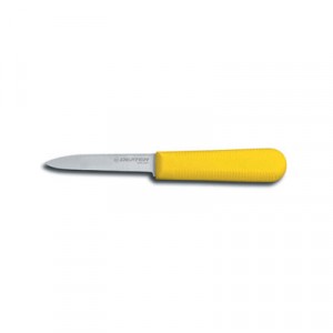 Cook's Parer Knife, 3 1/4 Inches, High-Carbon Steel with Yellow Handle, 1/Each