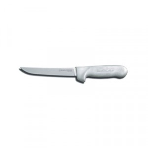 Cook's Boning Knife, 6 in., Narrow, High-Carbon Steel with White Handle
