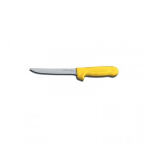 Cook's Boning Knife, 6 in., Narrow, High-Carbon Steel with Yellow Handle