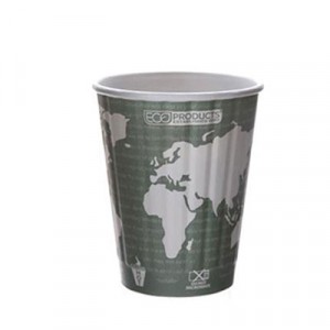 World Art Hot Cups, Paper, Gray/White, 12 oz