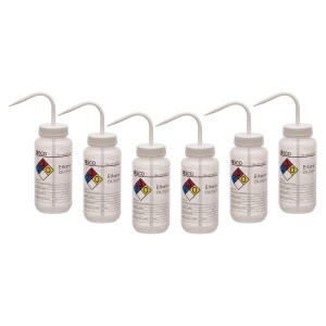 Wash Bottle 500ML Wide Mouth "Label your own" White 6/PKG