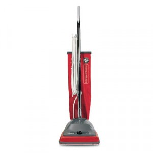 Commercial Standard Upright Vacuum, 19.8 lbs, Red/Gray