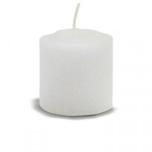 Votive Candle, White, 15 Hour Burn, 1-13/16 in, 72 per Pack