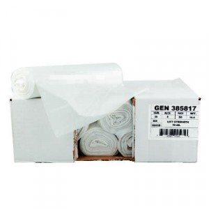 High-Density Can Liner, 43x46, 56-Gallon, 14 Micron Equivalent, Clear, 20/Roll