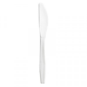 Wrapped Cutlery, 6 1/4", Knife, White