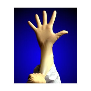 Glove Latex 9"" Cleanroom Powder Free Ambi MED 100/BG 10/CS