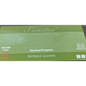 Nitrile General Purpose Gloves, Blue, Powder Free, Industrial Grade, USDA Compliant, 100/BX 10/CS