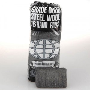 Industrial-Quality Steel Wool Hand Pad, #0 Fine, 16 per Pack