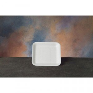 Supermarket Tray, Foam, White, 5-1/4x5-1/4, 125/Bag
