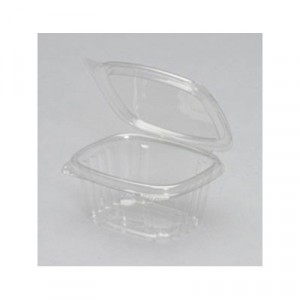 Plastic Hinged-Lid Deli Containers, Clear, 6oz, 4.25w x 3.63d x 1.88h, 100/Pack