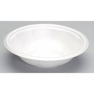 Laminated Utility Bowl, 32oz, Foam, Round, White