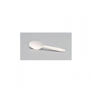 Harvest Starch Disposable Utensils, Spoon, Starch-Based/Plastic, Harvest Tan, 6"