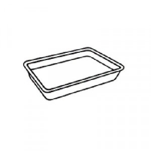 Processor/Heavy Supermarket Tray, Black, 9-1/4x7-1/4x1-1/8, 100/Bag