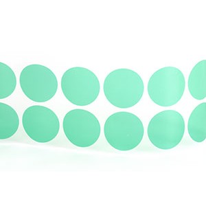 Tape Polyester DC 12" Circle 3.5Mil Green w/ liner 200/Roll