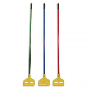 Invader Fiberglass Side-Gate Wet-Mop Handle, 60", Red/Yellow