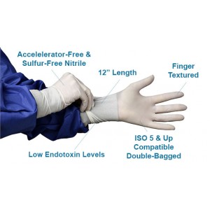 HandPRO 9100 ISO 5 Class 100 Nitrile Cleanroom Gloves (1,000 gloves per case)