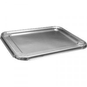 Steam Table Pan Foil Lid, Fits Half-Size Pan, 12 13/16x10-7/16