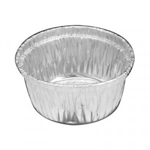 Aluminum Baking Cups, 4 oz, 3 3/8 dia x 1 9/16h
