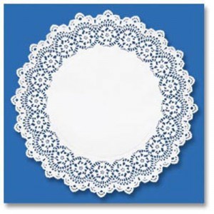 Kenmore Lace Doilies, Round, 16", White