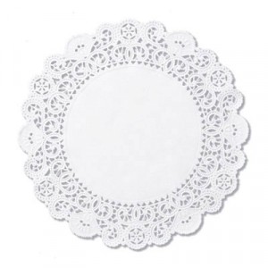 Brooklace Lace Doilies, Round, 4", White