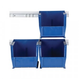 Hang-and-Stack Bin Complete Package 10-7/8" x 5-1/2" x 5" Blue