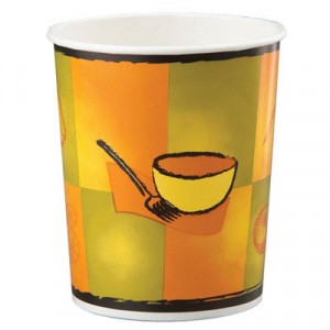 Streetside Squat Paper Food Container, Streetside Design, 32 oz, 25/Bag