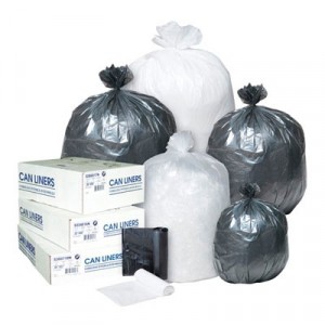 High-Density Can Liner, 38x60, 60-Gallon, 16 Micron, Clear, 25/Roll