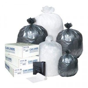 Low-Density Can Liner, 30x36, 30-Gallon, .90 Mil, Black, 25/Roll