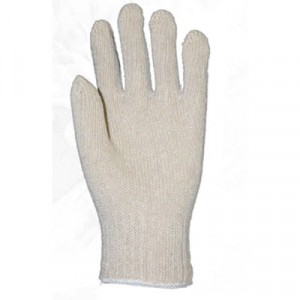 String Knit Work Gloves, Small, White