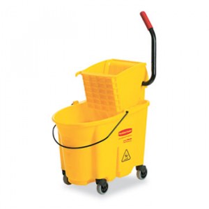 Mop Bucket w/ Wringer Side Press 26QT Yellow