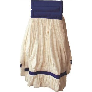 Mop Premium Tube Microfiber 6" Headband Large White 12/CS