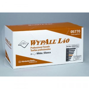 WYPALL L40 Professional Towels, 12x23, White, 45/Box