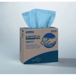 KIMTECH PREP KIMTEX Wipers, POP-UP* Box, 8 4/5x16 4/5, Blue, 100/Box
